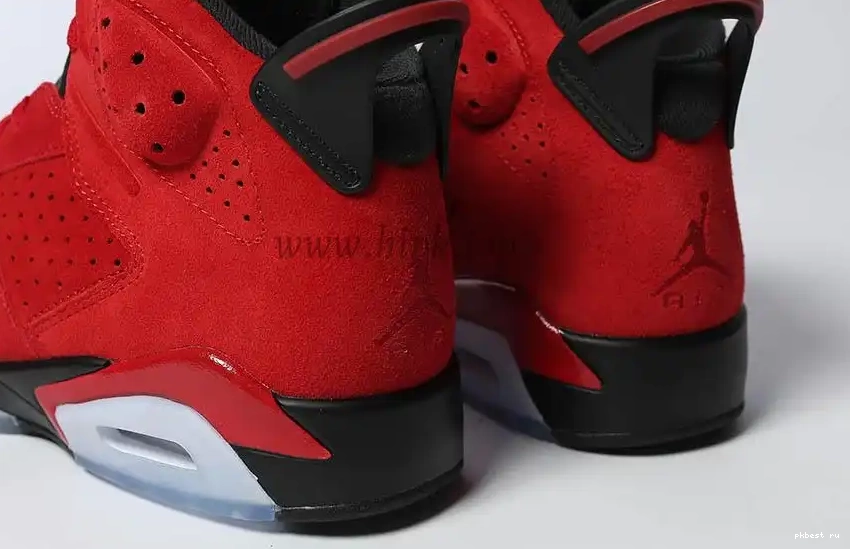 GOD Black READY 6 RETAIL Retro Jordan TO Red MATERIALS PK SHIP 0506
